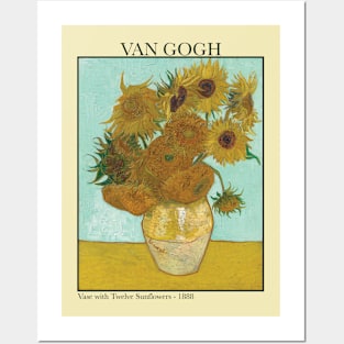 Vase with Twelve Sunflowers Posters and Art